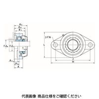 FYH ベアリングユニットひしフランジ形UKFL(テーパ穴・カバー付き)UKFL211C UKFL211C 1個（直送品）