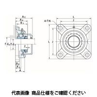 FYH ベアリングユニット角フランジ形UKF(テーパ穴・カバー付き)UKF211E3 UKF211E3 1個（直送品）