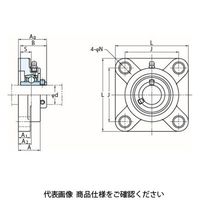 FYH ベアリングユニットプラスチック角フランジ形ユニットUCVFーS6UCVF206S6 UCVF206S6 1個（直送品）