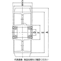 岡本工機 ダクタイル製芯金車輪 E(ゴム・ベアリング入り) E300×65 E300-65 1個（直送品）