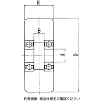 岡本工機 MCローラー MCーR2BW75×34 MC-R2BW75-34 1個（直送品）
