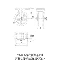 岡本工機 マリーナ用防水型キャスター EMMGーWM250×90 EMMG-WM250-90 1個（直送品）