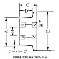 永瀬工場 ボールベアリング入片ツバ車輪LD125 LD125-S45C 1個（直送品）