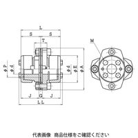 酒井製作所 精密バネ軸継手 LCD・LCSシリーズ LCSー125T7ー32×38 LCS-125T7-32-38 1個（直送品）