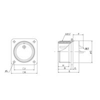 フジクラ 丸形防水<IP67 対応>・半田付結線コネクタ ボックスレセプタクルコネクタ CE05ー2A22ー23SDWーD 1個（直送品）