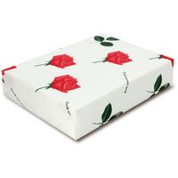 ベルベ ラッピング 包装紙 赤いバラ 並口 半切 001 1包：1000枚（100×10）（直送品）