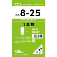 ベルベ 雑貨 包装 OPPバッグ No.8-25 7755 1包：1000枚（100×10）（直送品）
