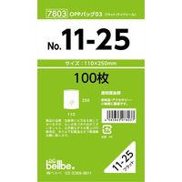 ベルベ 雑貨　包装　7803　OPPバッグ　No.11-25 7803 1セット（1000枚：100枚×10袋）