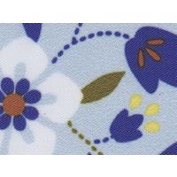 ウェルファン 食事用エプロン 介護用 W 花柄ブルー 009418 1個