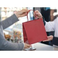 ベルベ 手提げ 紙袋 マットバッグ SS ワイン 1076 1包：100枚（10×10）（直送品）