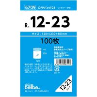 ベルベ 雑貨 包装 OPPバッグリップ付 R 12-23 6709 1包：1000枚（100×10）（直送品）