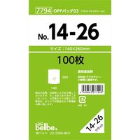 ベルベ 雑貨 包装 OPPバッグ No.14-26 7794 1セット(1包(100枚)×10)