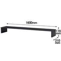 Ceha プレノデスクシステム 専用 机上シェルフ ブラック 幅1600mm用 741891 1台（取寄品）