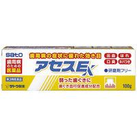 アセスE 100g 佐藤製薬　研磨剤フリー 歯周病 歯肉炎 歯槽膿漏 歯茎のはれ・出血 口臭【第3類医薬品】