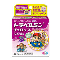トラベルミン チュロップ ぶどう味 6錠 エーザイ　乗りもの酔いの予防と緩和 酔ってからでも効く【第2類医薬品】