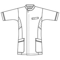 フォーク メンズケーシー ホワイト×ネイビー L 1015EW-7-L 1枚　白衣