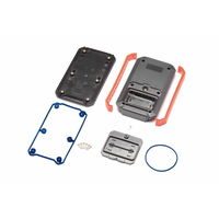 タカチ電機工業 WH型 防水ハンドヘルドケース ブラック/ライトグレー WH145ー25ーM2ーBL 1個 1セット(3個)（直送品）