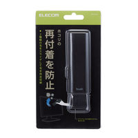 エレコム クリーニングブラシ/コンパクト収納タイプ/2種類の毛/除電/ブラック KBR-014AS 1個