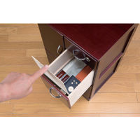 ファミリー・ライフ 天然木鍵付きチェスト 隠し収納付き 幅400×奥行320×高さ600mm 1台（直送品）