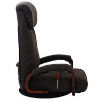 【軒先渡し】松風まつかぜ座椅子無段階リクライニング 360度回転 ポケットコイル グレー 83-870 1脚（直送品）