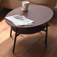 B.Bファニシング センターテーブル ブラウン 幅900×奥行500×高さ360mm TAS-0022BR 1台（直送品）