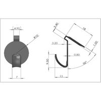 川喜金物 石膏ボード壁専用フック Petaフック はく (ホワイト) 61231 1パック(2個)