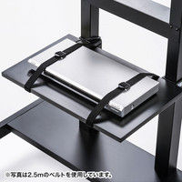 サンワサプライ 機器固定ベルト（1.5m）ブラック 2本セット RAC-BL3（直送品）