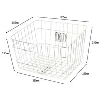 サギサカ 平型ワイヤーカゴ 中型 シティ・軽快 ステンレス 48394（直送品）