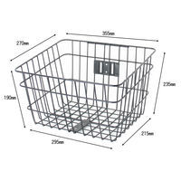 サギサカ 平型ワイヤーカゴ 中型 シティ・軽快 ブラック 48398 1個