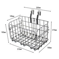 サギサカ 折りたたみ自転車用ワンタッチ折りたたみバスケット ブラック 48554 1個