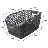 サギサカ 大型後バスケット ガンメタ 49035（直送品）