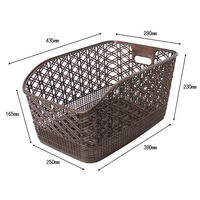 サギサカ 大型後バスケット ブラウン 49036（直送品）
