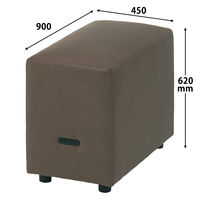 【アウトレット】【軒先渡し】ジャーナルスタンダードファニチャー ブロックソファ コンセント付アーム ライトブラウン 1台（直送品）