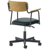 ジャーナルスタンダードファニチャー タスクチェア ブラック 1脚 幅560×奥行580×高さ755～860mm キャスター付き PVCレザー