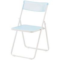 well-be　クリアフォールディングチェア　クリアブルー　1箱（5脚入）（取寄品）