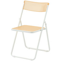 well-be　クリアフォールディングチェア　クリアオレンジ　1箱（5脚入）（取寄品）