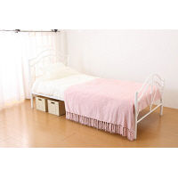 ファミリー・ライフ エレガンスベッド ピンク 幅1050×奥行2030×高さ1060mm 1台（直送品）