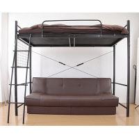 ファミリー・ライフ 高さ調節可能ロフトベッド ホワイトキシミ低減マット使用幅2190×奥行き1000×高さ1870mm 1台（直送品）