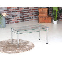 永井興産 3WAYガラステーブル CR（クリア）幅800×奥行400×高さ385mm　NK-842　1台（直送品）