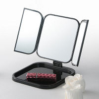 永井興産 コンパクト三面鏡　WITH（ウィズ） BK（ブラック）幅230×奥行195×高さ145mm　NK-265　1台（直送品）