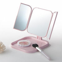 永井興産 コンパクト三面鏡　WITH（ウィズ） PPK（パステルピンク）幅230×奥行195×高さ145mm　NK-265　1台（直送品）