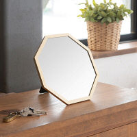 永井興産 アルミフレーム卓上ミラー八角 GD（ゴールド）幅205×奥行20×高さ205mm　NK-275　1台（直送品）