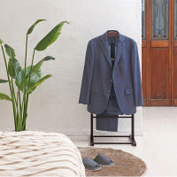 永井興産 木製スーツラック BR（ブラウン）幅450×奥行300×高さ1045mm　NK-914　1台（直送品）