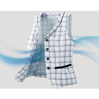 カーシーカシマ ベスト_ブラックチェック_11号 ESV662 1着