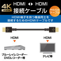 HDMIケーブル 1ｍ PremiumHDMIケーブル やわらか ブラック DH-HDP14EY10BK エレコム 1個