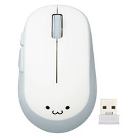ワイヤレスマウス 無線 2.4GHz 5ボタン ブルーLED ホワイト M-DY13DBWH エレコム 1個