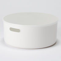 無印良品 やわらかポリエチレンケース用フタ 丸型 約直径36.5×高さ1.5cm 1箱（12個入） 良品計画