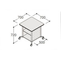 オカムラ アプションフリー チーム収納スクエア ホワイト 幅700×奥行700×高さ720mm DY26BE MK31 1台（直送品）