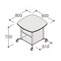 オカムラ アプションフリー チーム収納Rスクエア ホワイト 幅800×奥行800×高さ720mm DY26CD MK31 1台（直送品）