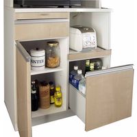 高橋木工所 スマートII 80Sオープン 食器棚 幅803×奥行450×高さ1930mm ホワイト 1台（直送品）